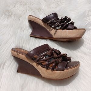 Anthropologie Brown Wedges